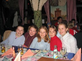 Pizzaessen der Klasse 5a