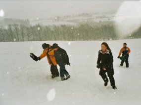 Die Klasse 5a am Fachtag 2003 im Wintersportgebiet