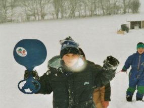Die Klasse 5a am Fachtag 2003 im Wintersportgebiet