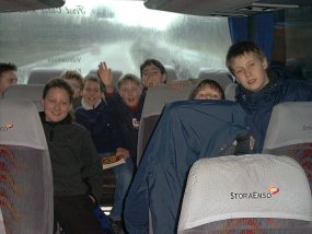 Die Klasse 5a am Fachtag 2003 im Wintersportgebiet