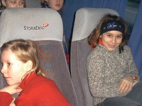 Die Klasse 5a am Fachtag 2003 im Wintersportgebiet